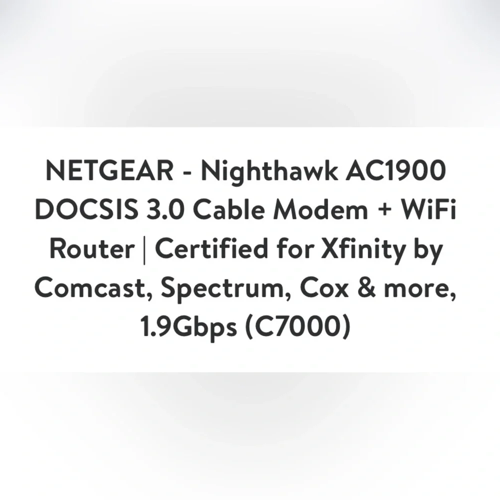 NetGear NightHawk AC1900 WiFi Cable Modem Router - Picture 8 of 12